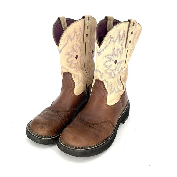 Ariat Fatbaby Western Cowboy Boots Brown Leather Women's Size 9 - Picture 10 of 10